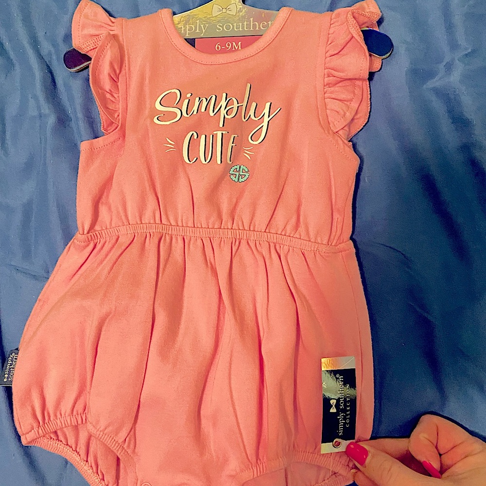6-9 months simply southern onesie NWT